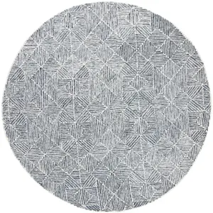 Safavieh Tapis Laine Blue / Ivory 122 X 122 cm pas cher