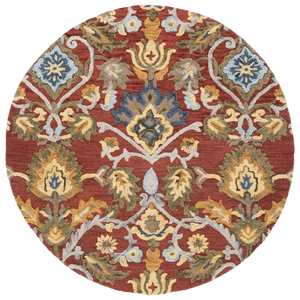 Safavieh Tapis Laine Red / Multi 122 X 122 cm pas cher