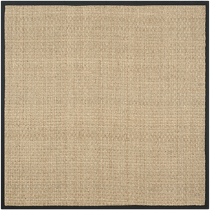 Safavieh Tapis Herbe de mer Naturel/Noir 91 X 91 cm pas cher