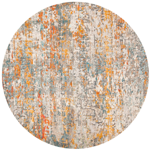 Safavieh Tapis Grey / Orange/Multicolore 122 X 122 cm pas cher