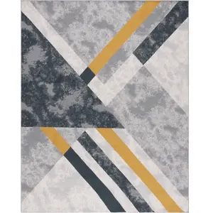 Safavieh Tapis Polyester Grey / Gold Black 244 X 305 cm pas cher