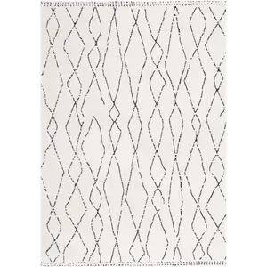 Safavieh Tapis Polyester Ivory / Black 160 X 229 cm pas cher
