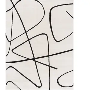 Safavieh Tapis Polyester Ivoire/Noir 245 X 305 pas cher