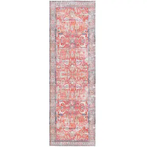 Safavieh Tapis Polyester Rust / Aqua 76 X 244 cm pas cher