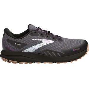 BROOKS Femme Divide 4 GTX Sneaker, Black/Blackened Pearl/Purple, 38 EU pas cher