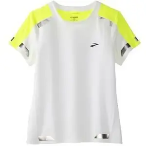 Brooks Run Visible Sleeve Short blanc M pas cher