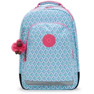 Kipling CLASS ROOM Sac à dos moyen, Dreamy Geo C (Bleu) pas cher