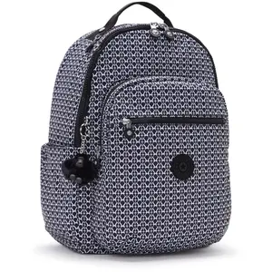 Kipling Sac À Dos Seoul Signature Print Imprimé Grand Femme 100% Recycled Polyester pas cher