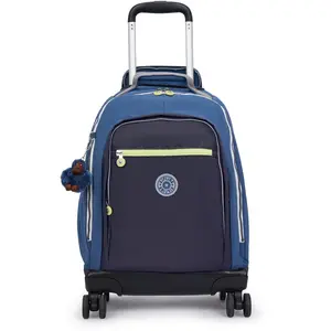 Kipling Sac À Dos New Zea Fantasy Blue Block Multicolore Grand Femme 100% Polyamide pas cher