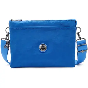 Kipling Sac Bandoulière Riri L Satin Blue Bleu Standard Femme 72% Polyamide, 28% Recycled Polyamide
