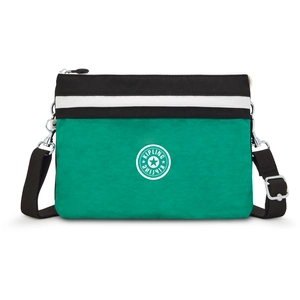 Kipling Sac Bandoulière Easy Riri L Deep Green Black Block Multicolore Standard Femme 100% Polyamide pas cher