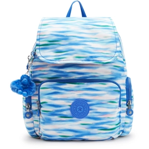 Kipling Sac À Dos City Zip S Diluted Blue Imprimé Petit Femme 100% Rec... pas cher
