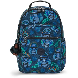 Kipling Sac À Dos Seoul College Blue Monkey Fun Imprimé Grand Femme 10... pas cher