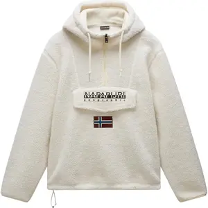 Napapijri Polaire à capuche T-Burgee Curly beige L pas cher