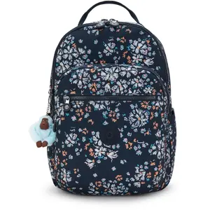 Kipling Sac À Dos Seoul Lap Flower Field Imprimé Grand Femme 100% Recycled Polyester pas cher