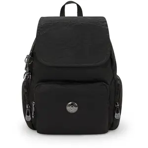 Kipling Sac À Dos City Zip S Undersea Jacquard Noir Petit Femme 100% P... pas cher