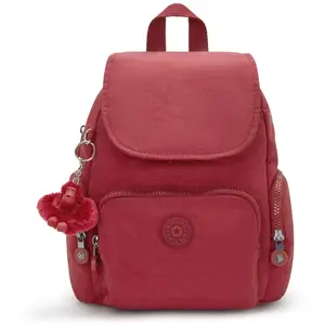 Kipling Sac À Dos City Zip Mini Funky Red Rouge Petit Femme 56% Recycled Polyamide, 44% Polyamide pas cher