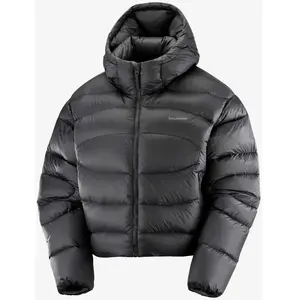 Veste à capuche Salomon Outline Novelty Crop Down noir femme - XS pas cher