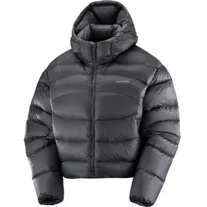 Veste à capuche Salomon Outline Novelty Crop Down noir femme - S pas cher