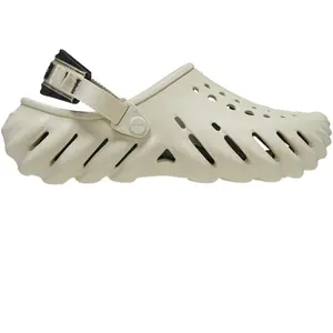 Comparateur de prix : Crocs - Sandales en mousse - Echo Clog Bone/Black  - Taille 41-42 - Beige