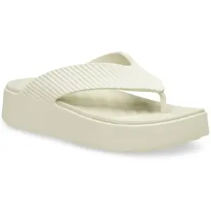 Crocs - Women's Getaway Groove Platform Flip - Sandales taille 41-42, beige pas cher