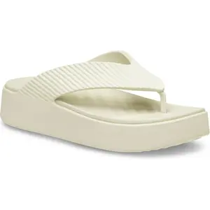 Crocs - Women's Getaway Groove Platform Flip - Sandales taille 39-40, beige pas cher