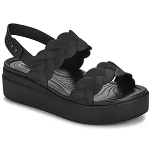 Crocs Femme Brooklyn Woven Upper LW Sandales, Black/Black, 36/37 EU pas cher