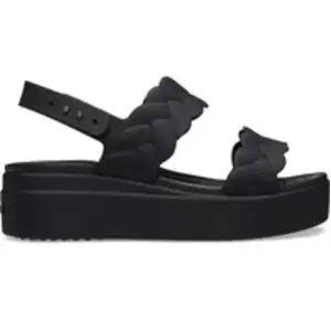 Crocs Femme Brooklyn Woven Upper LW Sandales, Black/Black, 41/42 EU pas cher