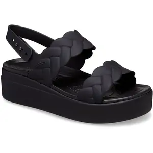 Crocs Femme Brooklyn Woven Upper LW Sandales, Black/Black, 39/40 EU pas cher