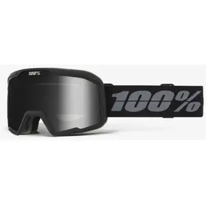 100% - Valnor - Masque ski Black - Mirror Dark Smoke Cat 2 pas cher