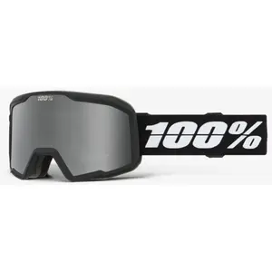 100% - Valnor - Masque ski Black - Mirror Silver Cat 3 pas cher