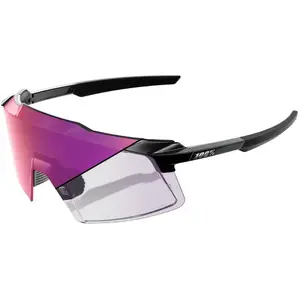 100% - Aerocraft Cat 3 - Lunettes vélo Gloss Black - Purple Mirror Pho...