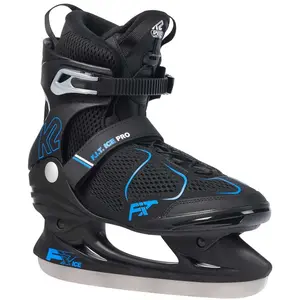 K2 F.i.t. Ice Pro Patins à Glace pour Hommes, Noir-Bleu, EU: 42 (UK: 8 / cm: 27