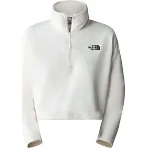 The North Face W 100 GLACIER CROPPED ZIP blanc XL pas cher