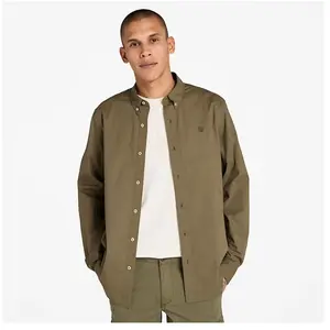 Timberland - Strech Poplin Long Sleeve Shirt - Chemise homme Cassel Ea... pas cher