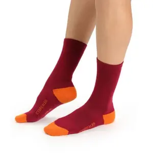 icebreaker - Lifestyle Light Crew - Chaussettes en laine mérinos femme Dk Berry - L (41 - 43) pas cher