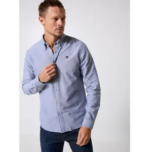 Timberland - Chemise oxford pour homme en bleu foncé, Homme, bleu, Taille: M pas cher
