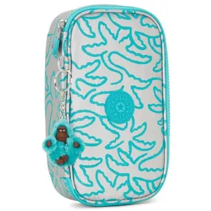 Trousse Kipling 50 Pens 21 CM Haut de Gamme Metallic PalmVendu parcdiscount