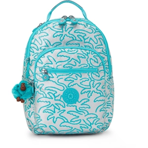 Kipling Sac À Dos Seoul S Metallic Palm Imprimé Petit Femme 100% Polyamide pas cher