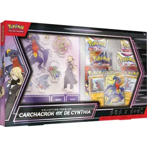 Comparateur de prix : COLLECTION PREMIUM CARCHACROK EX DE CYNTHIA / CARTE POKEMON VF