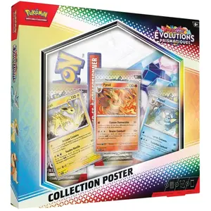 Comparateur de prix : COFFRET POSTER EVOLUTIONS PRISMATIQUES EV8.5 / CARTE POKEMON VF