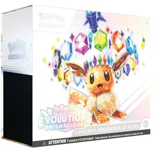 Comparateur de prix : COFFRET DRESSEUR D'ELITE EVOLUTIONS PRISMATIQUES EV8.5 / CARTE POKEMON...