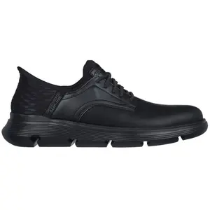 Skechers Skechers Baskets En Cuir Garza À Enfiler, Noir - 43
