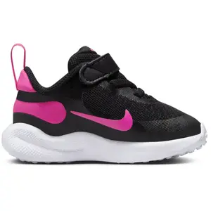 Baskets à scratch et lacets bébé Nike Revolution 7 Noir 17 FB7691-002 pas cher