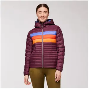 Cotopaxi Fuego Down Hooded Jacket - Doudoune femme Wine Stripes XL pas cher