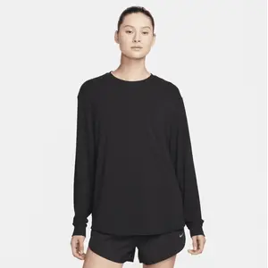 Nike Top W NK One Relaxed DF Ls Top, Black/Black, FN2817-010, SVendu paramazon