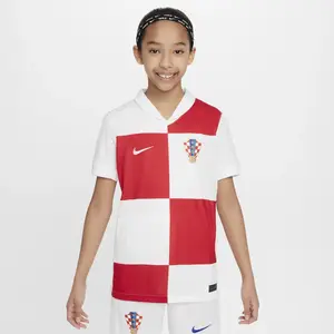 Nike Shirt Cro Y NK DF JSY SS Stad HM, White/University Red/White, FQ8579-100, L pas cher