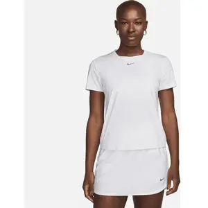 Nike Women's Shirt W NK One Classic DF SS Top, White/Black, FN2798-100, XS pas cher