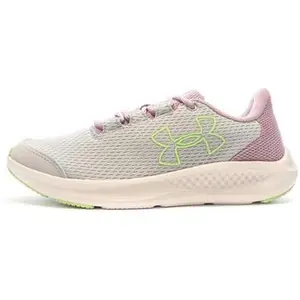 Chaussures Under Armour Charged Pursuit 3 gris lilas vert enfant - 38 pas cher