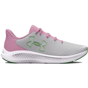 Chaussures Under Armour Charged Pursuit 3 gris lilas vert enfant - 40 pas cher